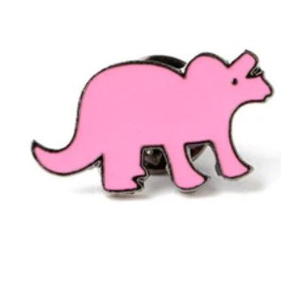 Pink Dinosaur Pin Brooch - Picture 1 of 2